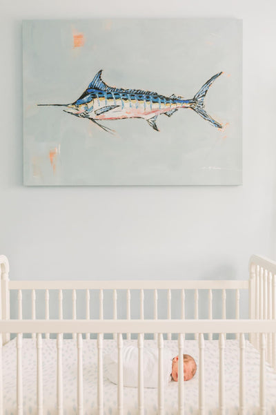 Blue Marlin on canvas by Chelsea McShane Art - product image 3 for Resin Society