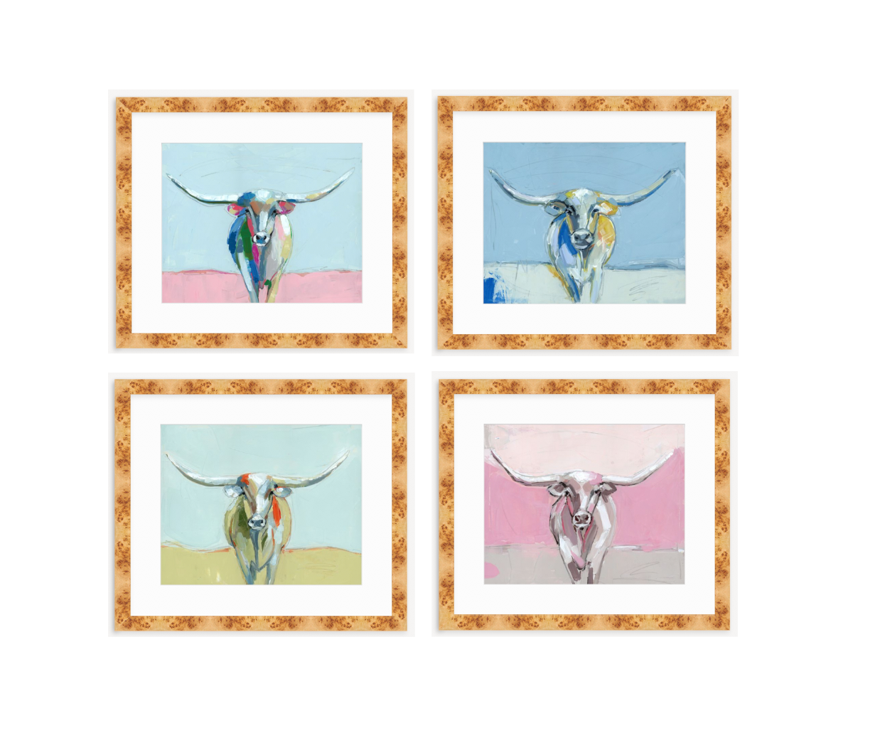 Longhorns Fine Art Prints by Chelsea McShane Art - main product image for Resin Society