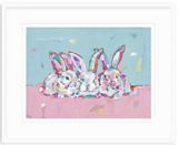 Hip Hap Hop Bunnies Fine Art Print
