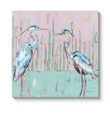 "Follow Your Path" blue herons on canvas by Chelsea McShane Art - product image 4 for Resin Society