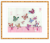 Butterfly Wishes Light Pink Fine Art Print