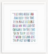 Numbers 6: 24-26 Pink Bible Verse Fine Art Print
