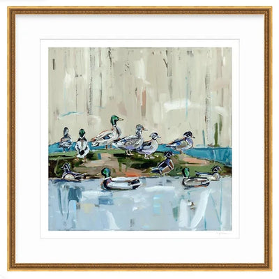 Mound Party Ducks Fine Art Print