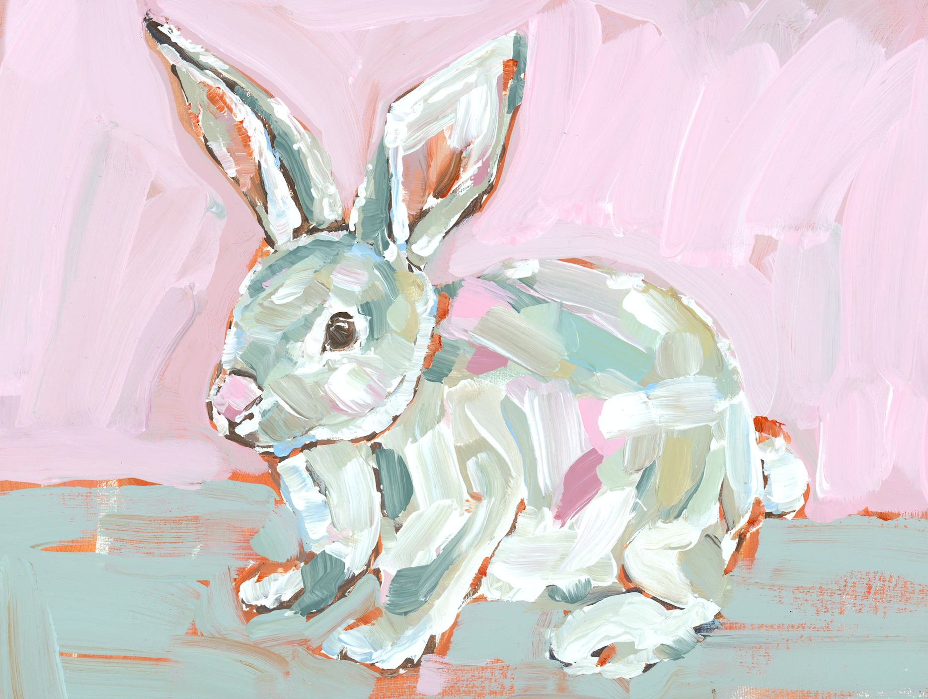 Bunny Hunnies Fine Art Print by Chelsea McShane Art