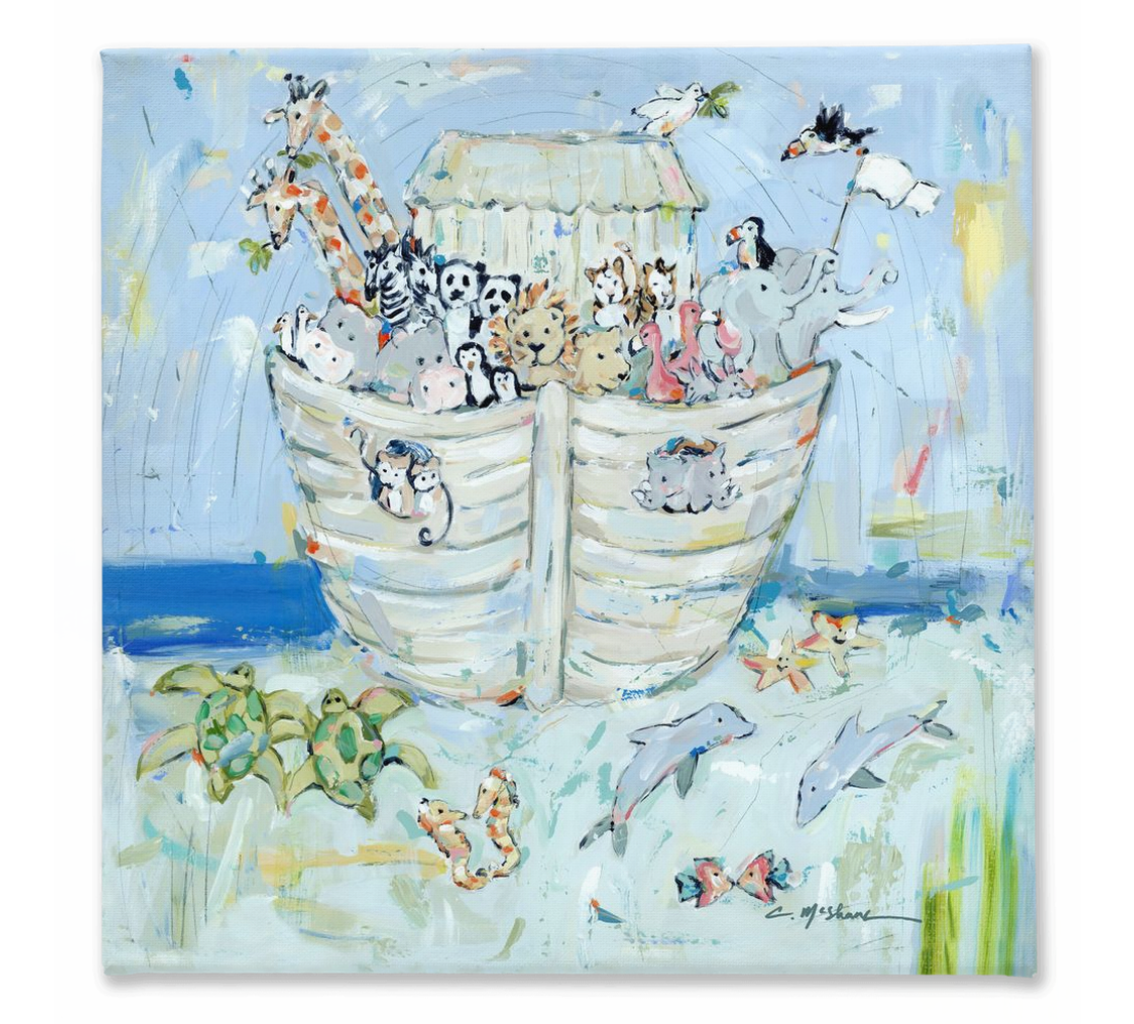 Noah's ark IV on canvas by Chelsea McShane Art - main product image for Resin Society