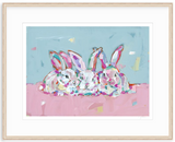 Hip Hap Hop Bunnies Fine Art Print