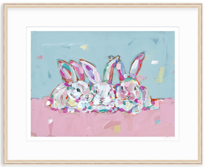 Hip Hap Hop Bunnies Fine Art Print