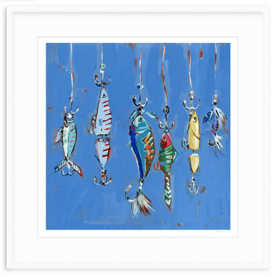 Hooked On You Fish Lures Fine Art Print