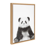 Sylvie Panda Framed Canvas by Simon Te Tai