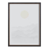 Blake Black Yellow Mountain Range Silhouette Framed Printed Glass by kateandlaurel - product image 14 for Resin Society