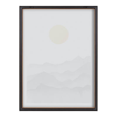 Blake Black Yellow Mountain Range Silhouette Framed Printed Glass by kateandlaurel - product image 14 for Resin Society