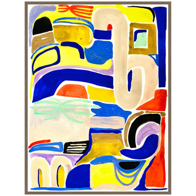 Sylvie Abstract 04 Framed Canvas by Emma Daisy