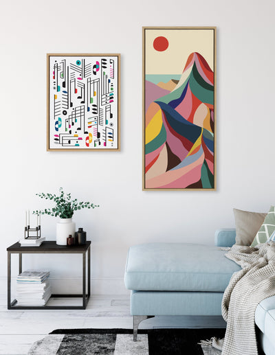 Sylvie MCM Mountains Framed Canvas by kateandlaurel - product image 17 for Resin Society