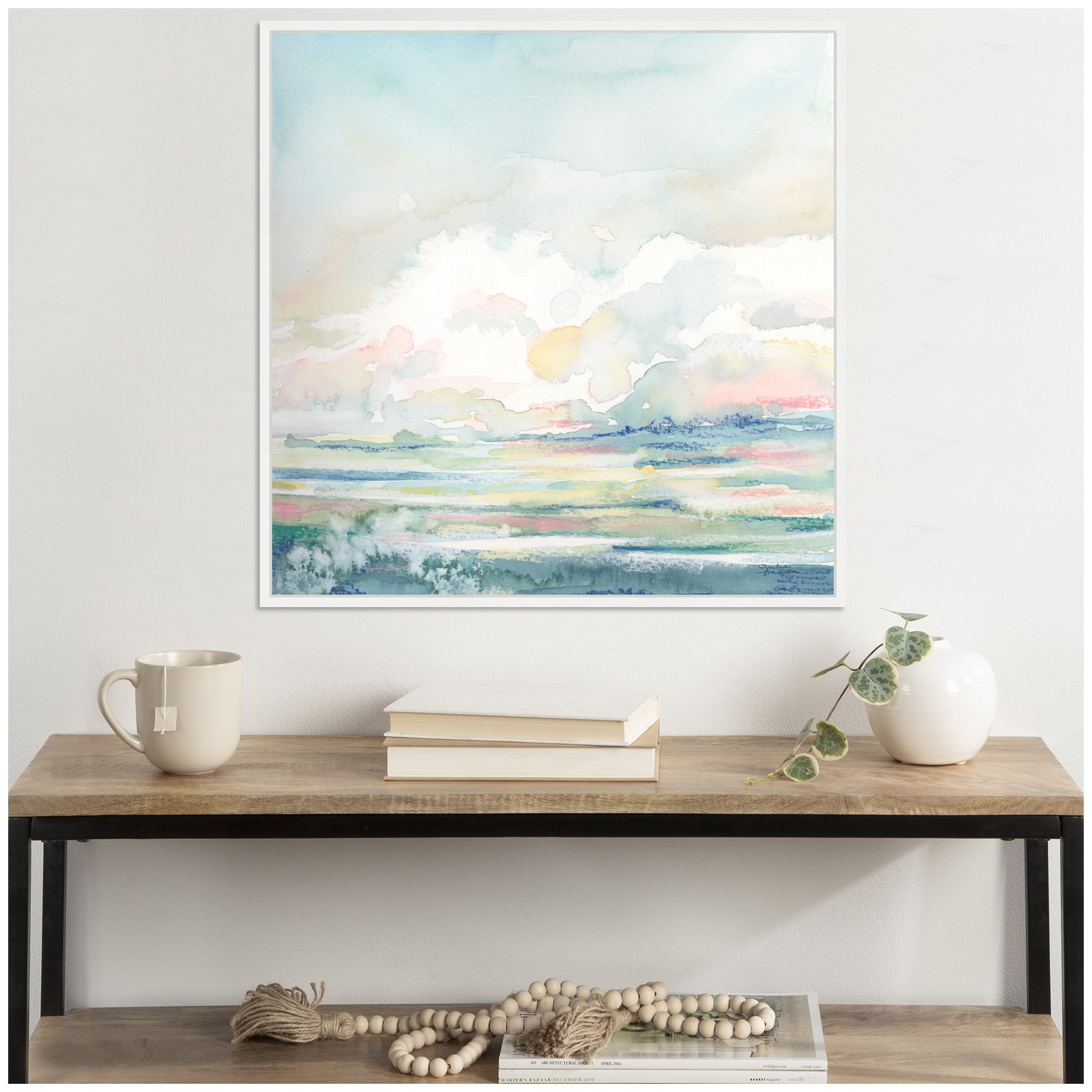 Sylvie Stillness Framed Canvas by Julie Maida