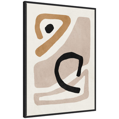 Sylvie Neutral Abstract 1 Minimal Modern Art Framed Canvas by July Art Prints