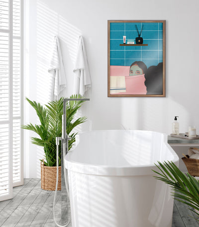 Blake Restful Rest Framed Printed Glass by Mary Joak by kateandlaurel - product image 5 for Resin Society