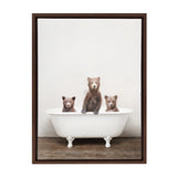 Sylvie Three Little Bears in Vintage Bathtub Framed Canvas
