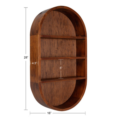 Hutton Wood Capsule Wall Shelf