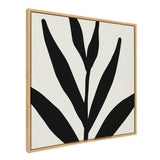 Sylvie Modern Botanical Neutral Abstract 1 Framed Canvas