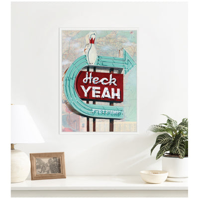 Heck Yeah by Krista V.
Allenstein Framed Canvas Wall Art Print