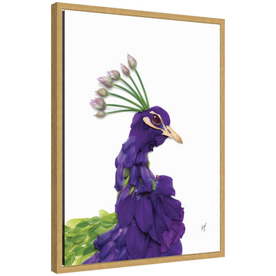 Peacock by Madeline Jeppesen Framed Canvas Wall Art Print