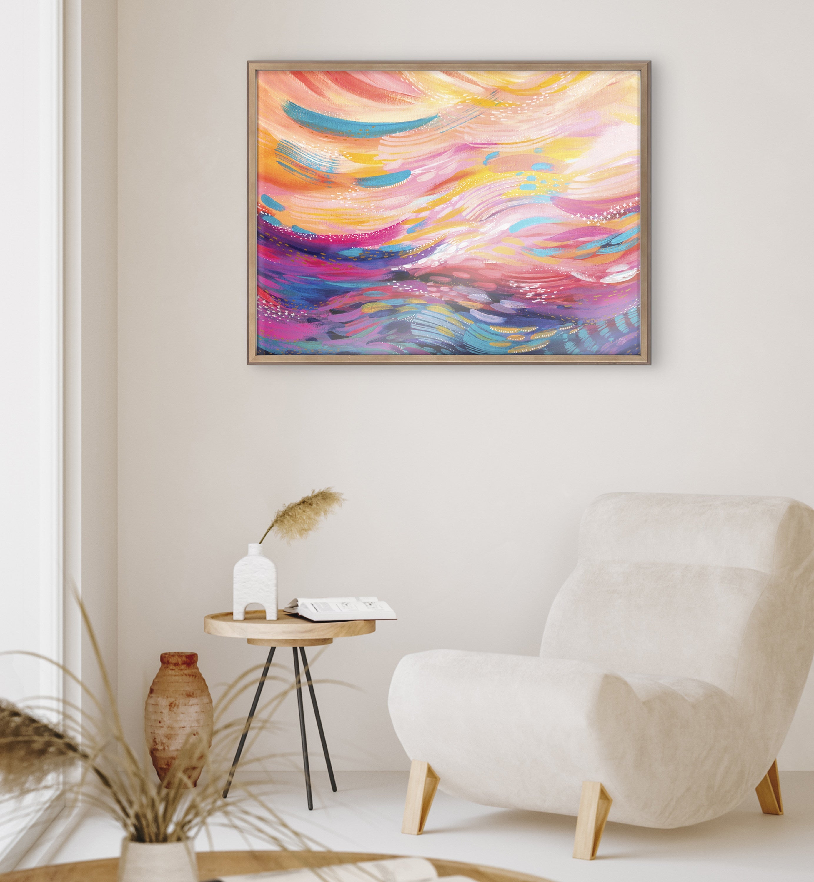 Blake BrushStrokes 90 Framed Printed Art by kateandlaurel - product image 15 for Resin Society