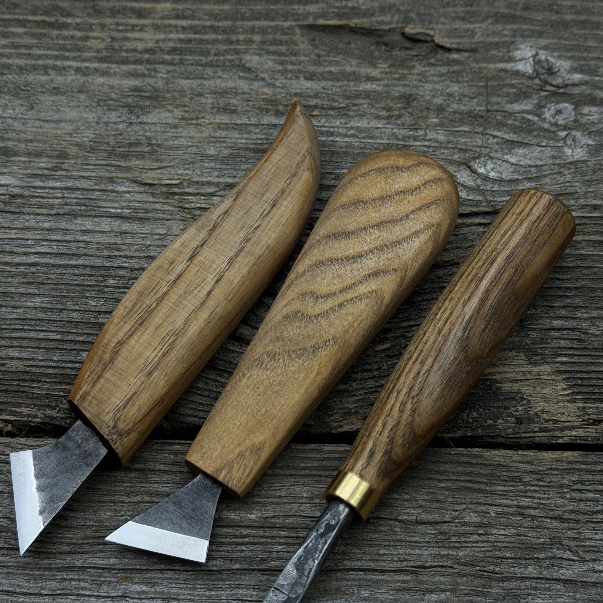 9-piece spoon carving tool set with sharpening board and leather case by Sharky Forged Steel Tools