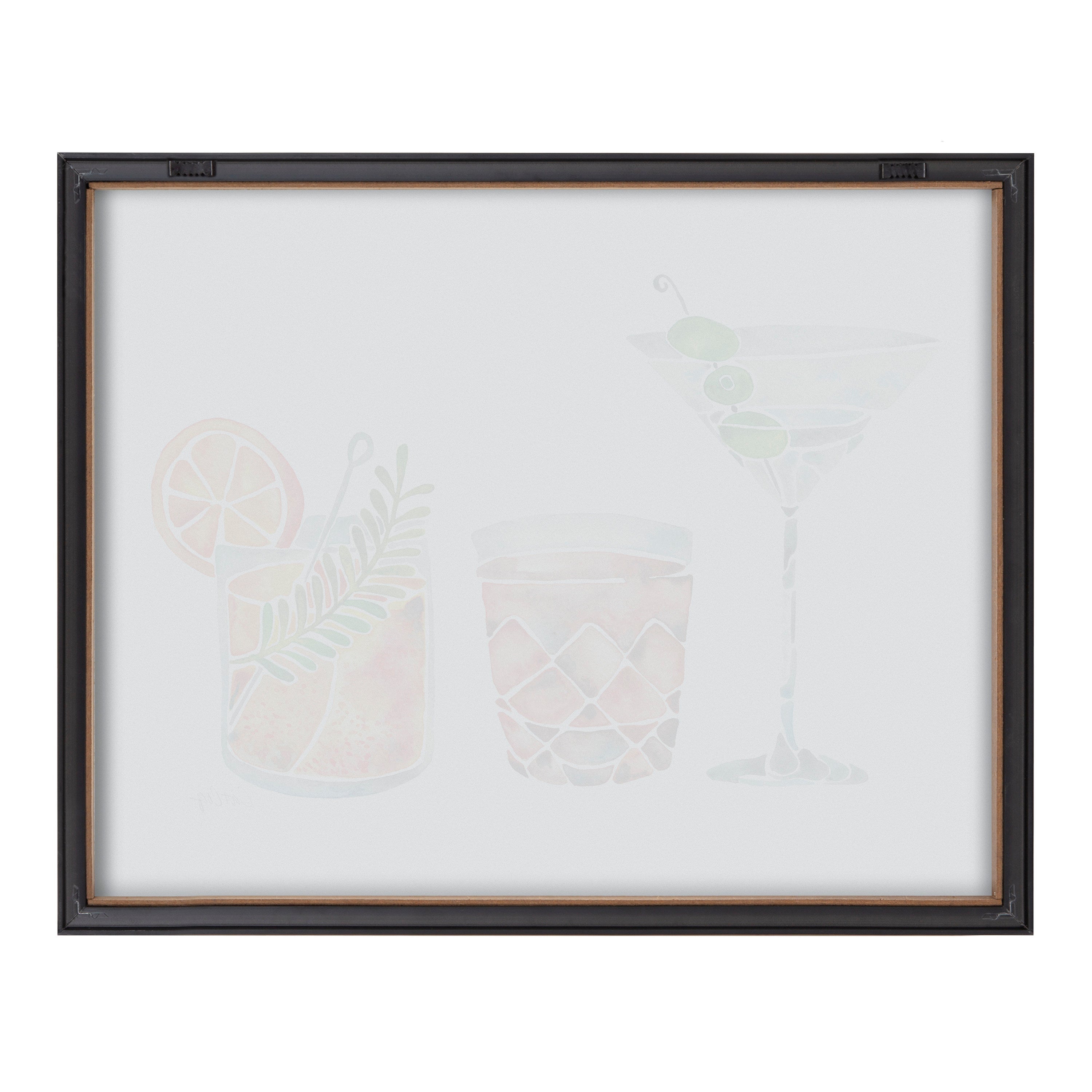 Blake Classic Cocktails Framed Printed Glass by Cat Coquillette by kateandlaurel - product image 4 for Resin Society