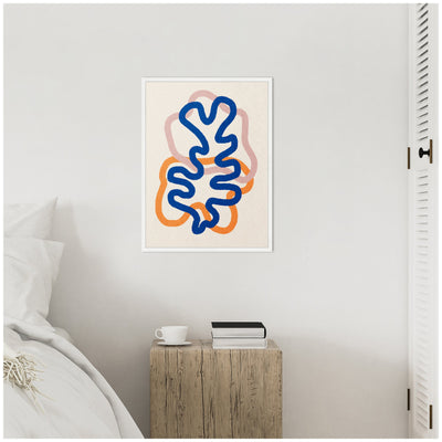 Sylvie Abstract Line Art Print 2 Framed Canvas by July Art Prints