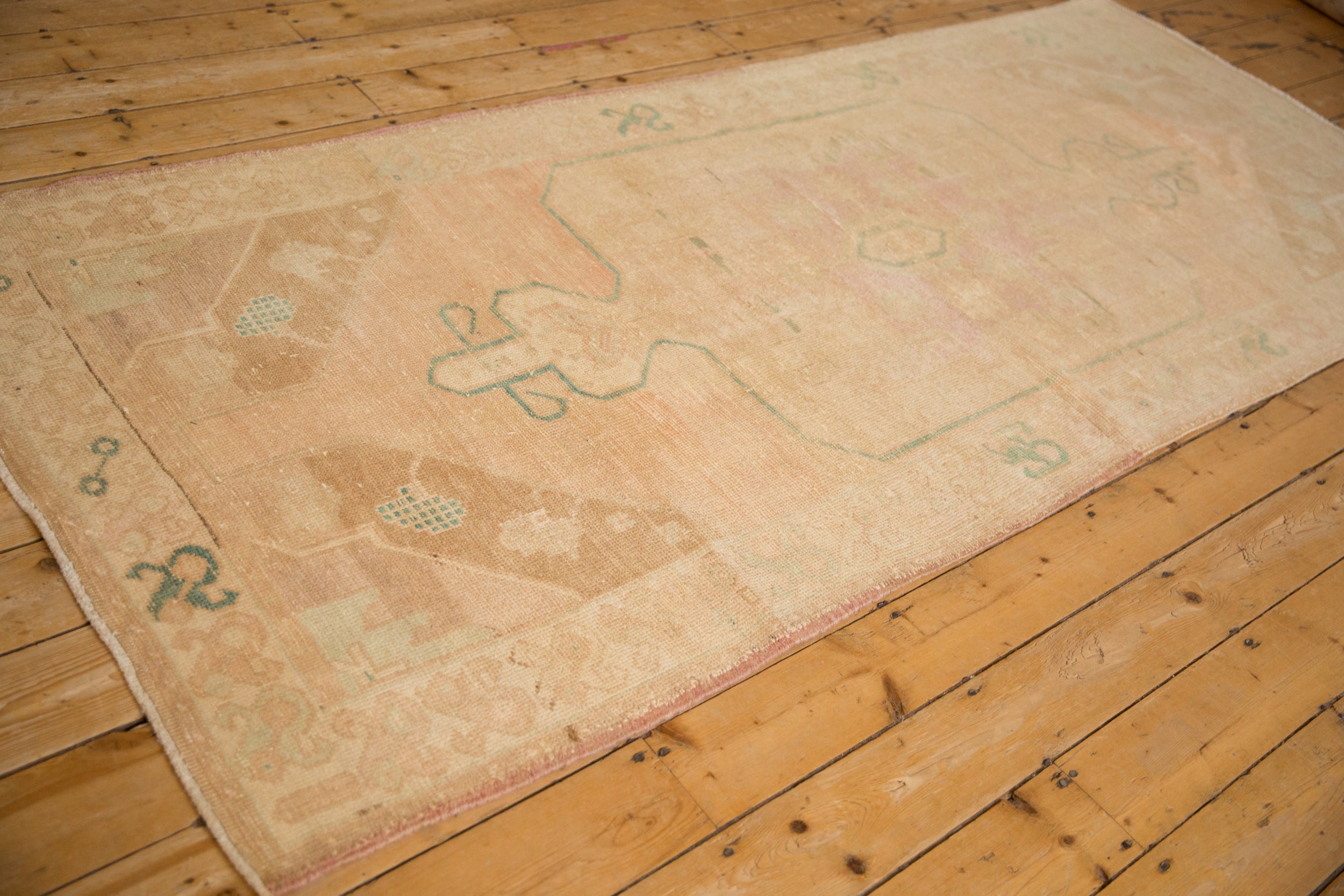 4x9.5 Vintage Distressed Oushak Rug Runner by Old New House® - product image 6 for Resin Society