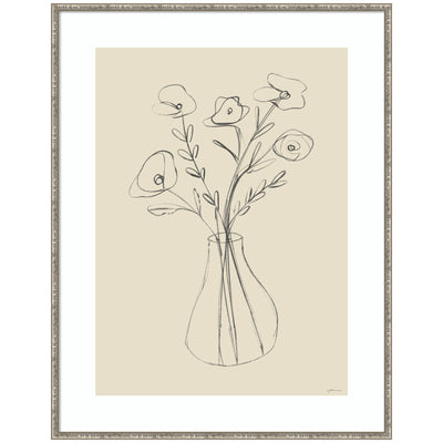 Floral Vase by Gabrielly Guedes Framed Wall Art Print