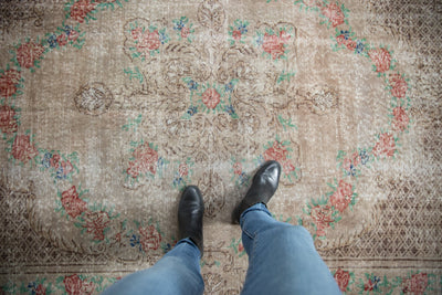 5.5x9.5 Vintage Distressed Overdyed Oushak Carpet