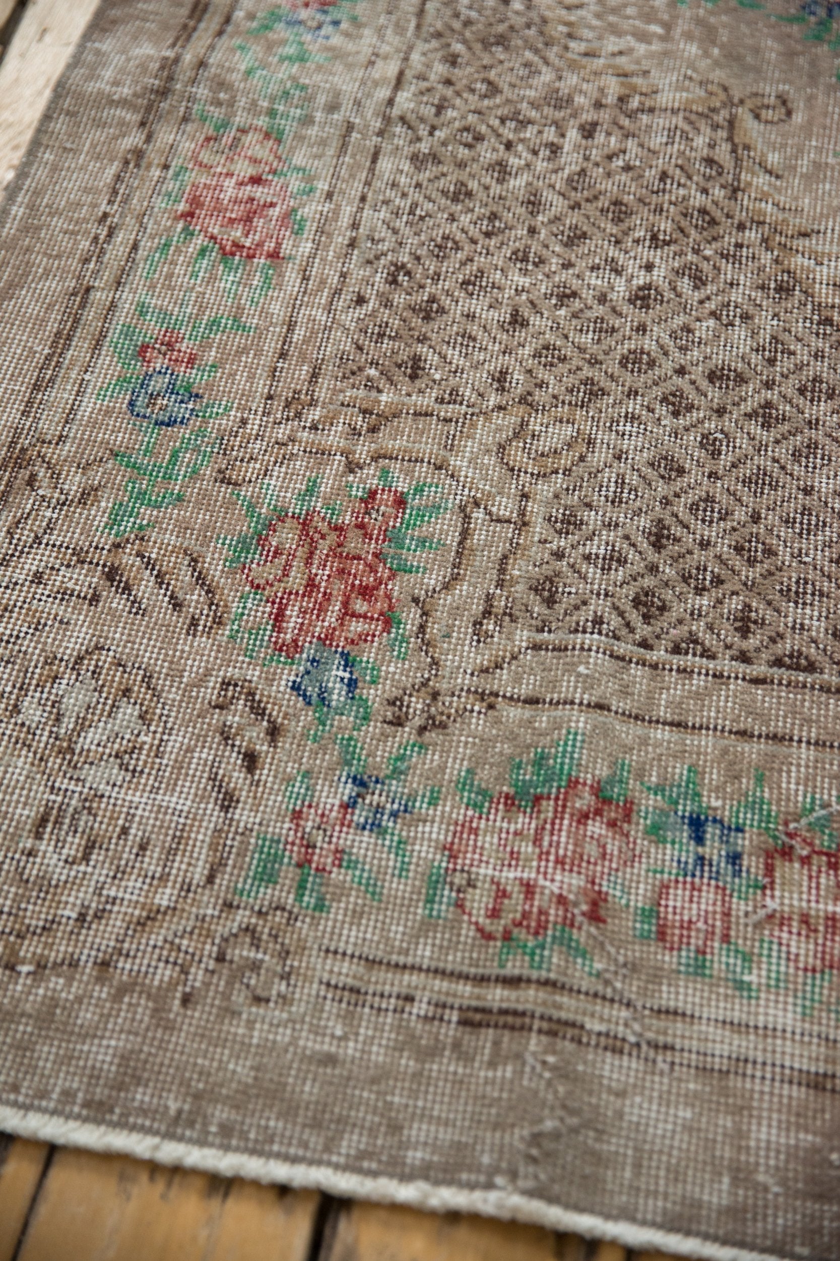 5.5x9.5 Vintage Distressed Overdyed Oushak Carpet