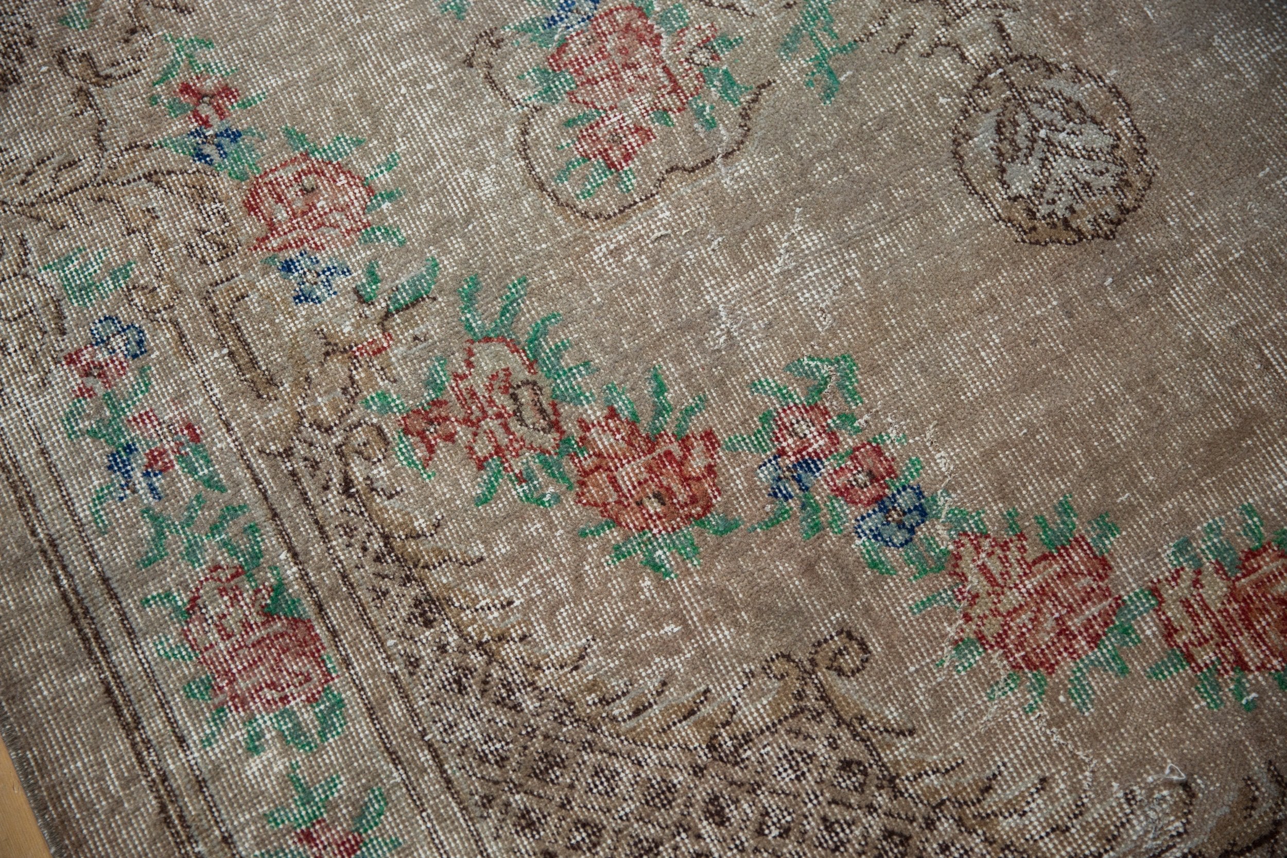 5.5x9.5 Vintage Distressed Overdyed Oushak Carpet
