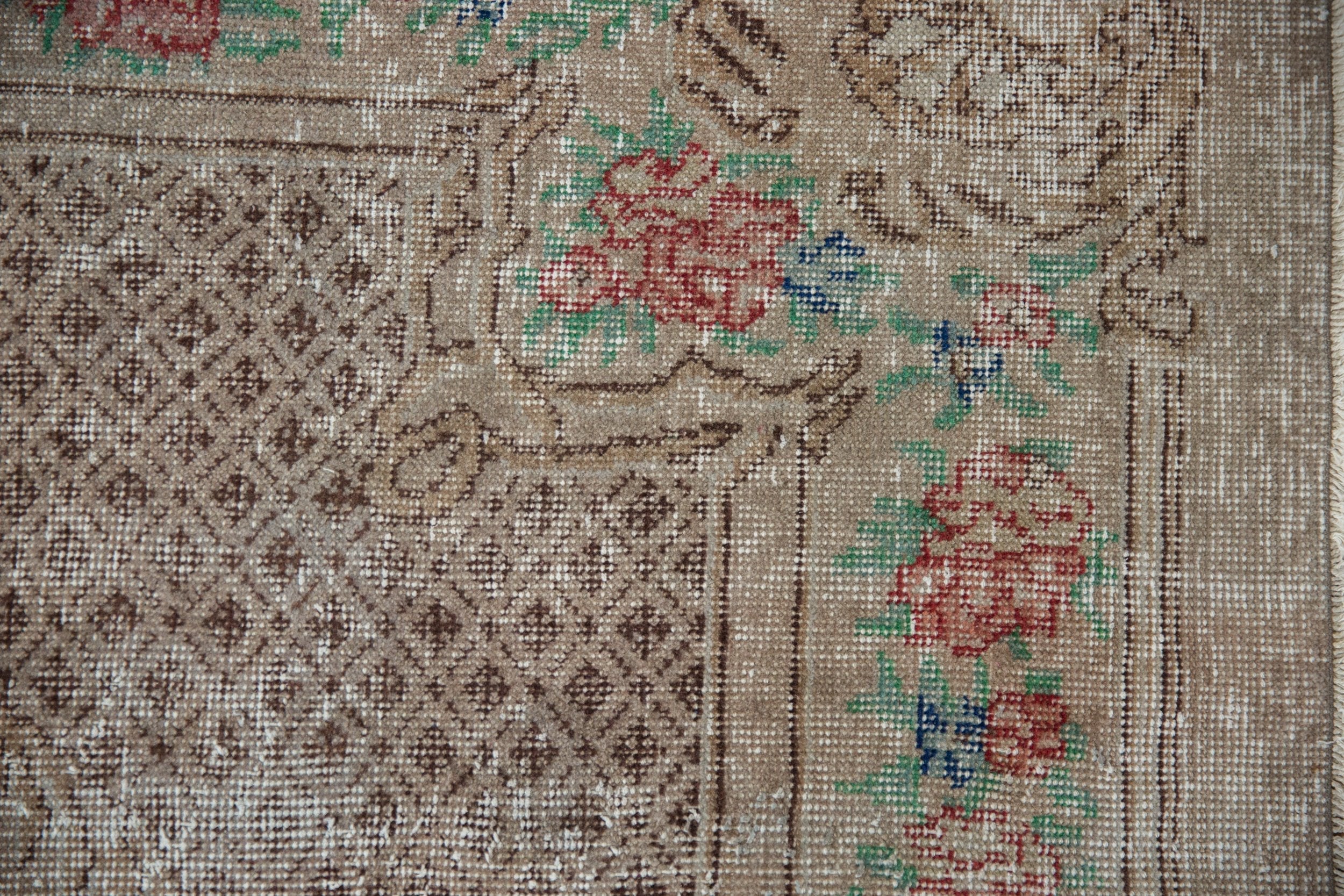 5.5x9.5 Vintage Distressed Overdyed Oushak Carpet