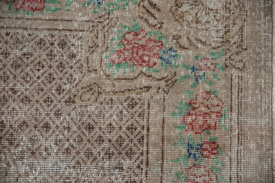 5.5x9.5 Vintage Distressed Overdyed Oushak Carpet