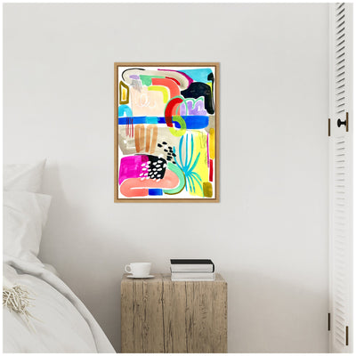 Sylvie Abstract 10 Framed Canvas by Emma Daisy