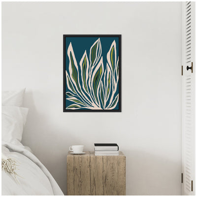 Sylvie Blue Flora 2 Framed Canvas by Alicia Bock