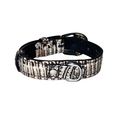 XS 7”-14” Black & White Custom Snake Collar/Custom Silver Oval Italian by Allysa Payne Beverly Hills - product image 2 for Resin Society