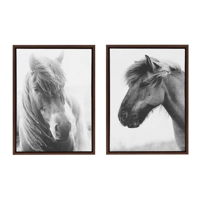 Sylvie Benevolence and Indomitable Framed Canvas Set by Alicia Abla by kateandlaurel - main product image for Resin Society
