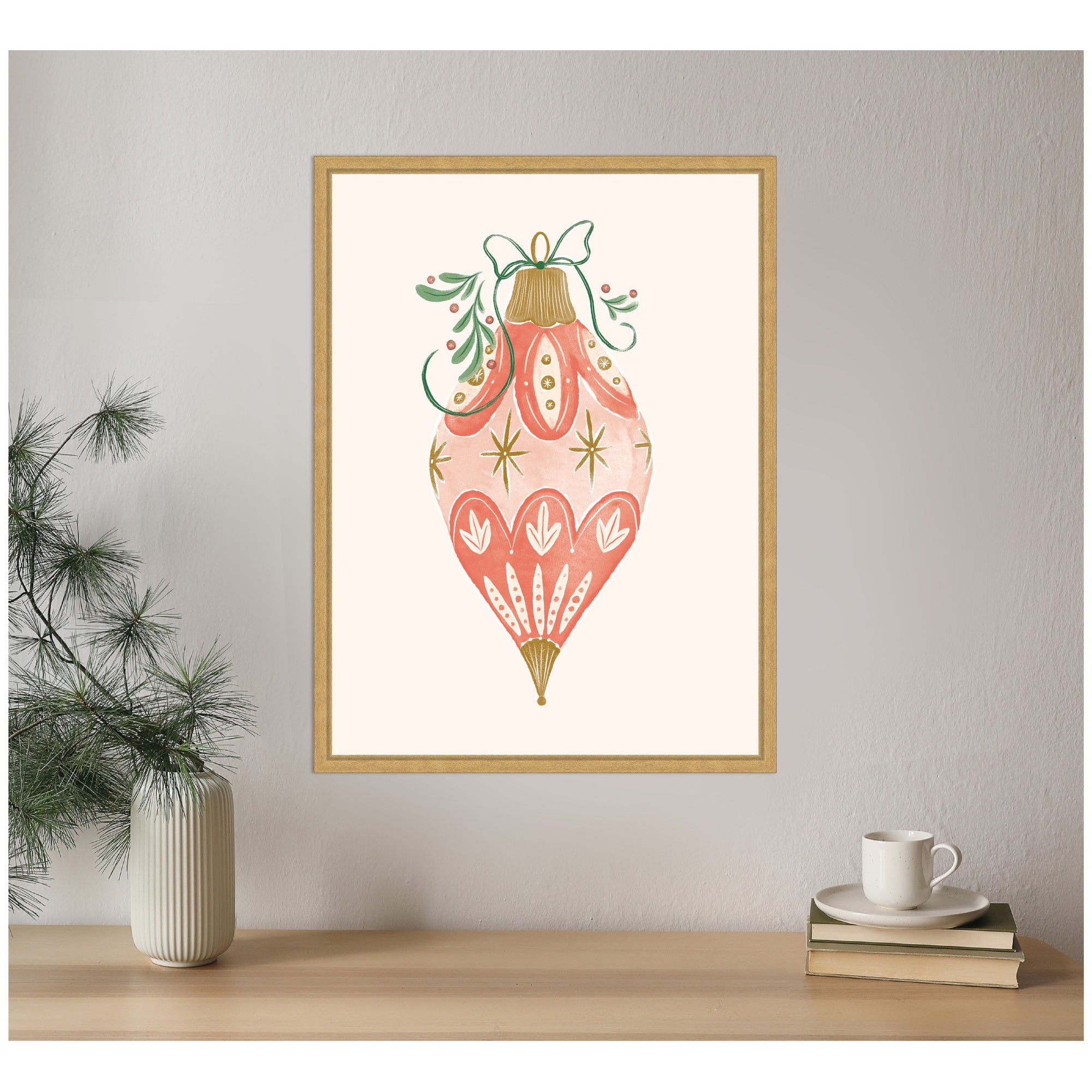 Sylvie Framed Canvas Holiday Ornament Collection 1