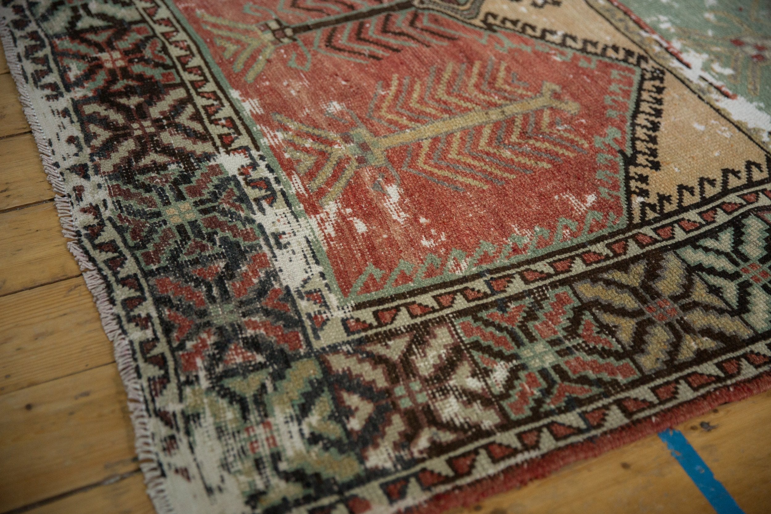 5x12.5 Vintage Distressed Oushak Rug Runner by Old New House® - product image 6 for Resin Society