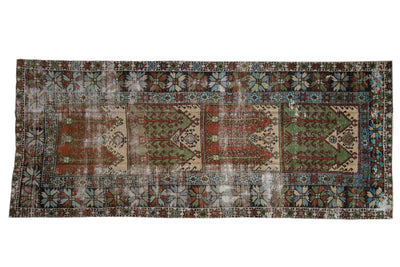 4.5x10.5 Vintage Distressed Oushak Rug Runner