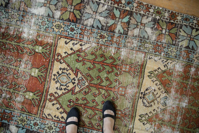 4.5x10.5 Vintage Distressed Oushak Rug Runner