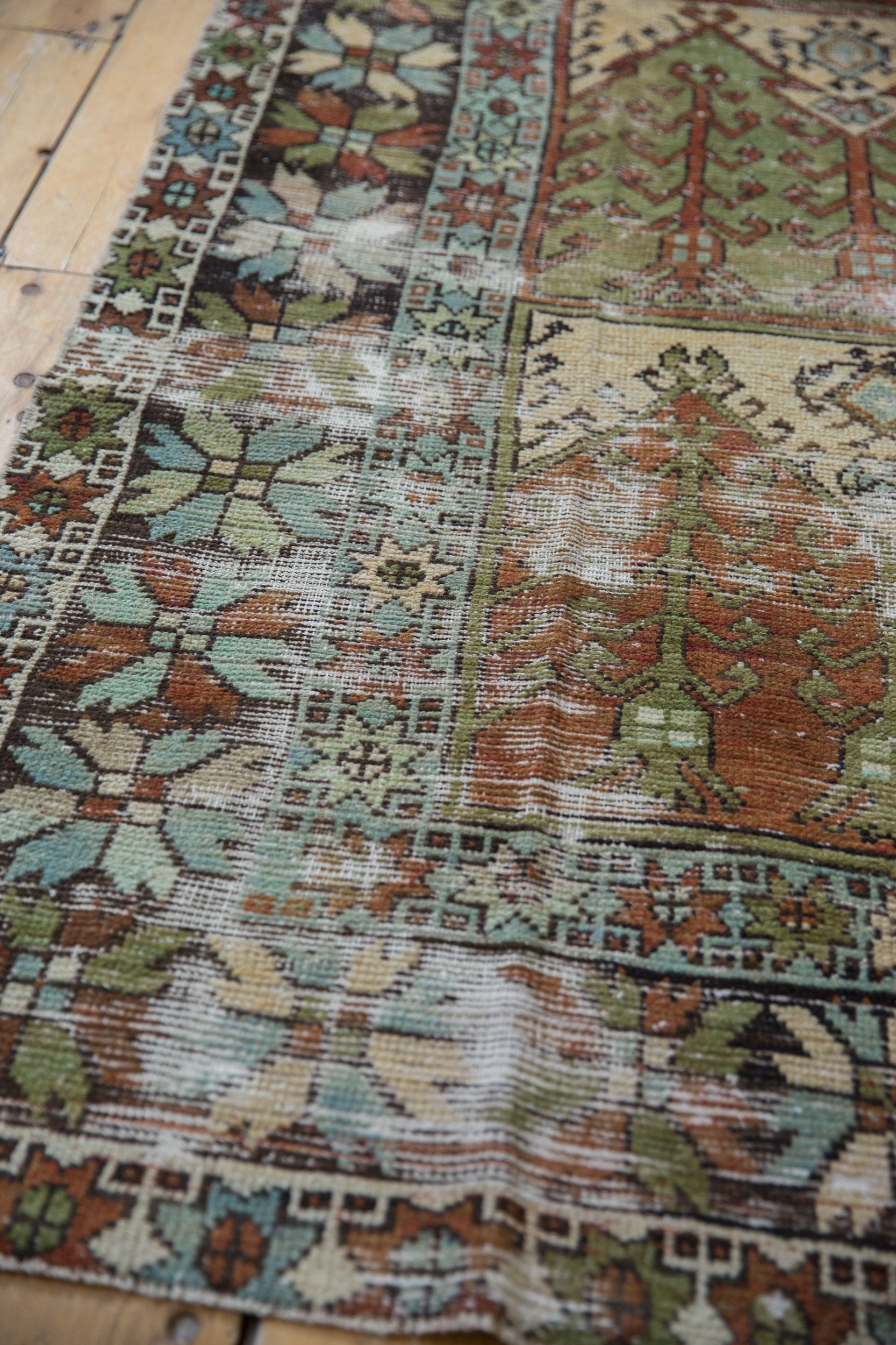 4.5x10.5 Vintage Distressed Oushak Rug Runner
