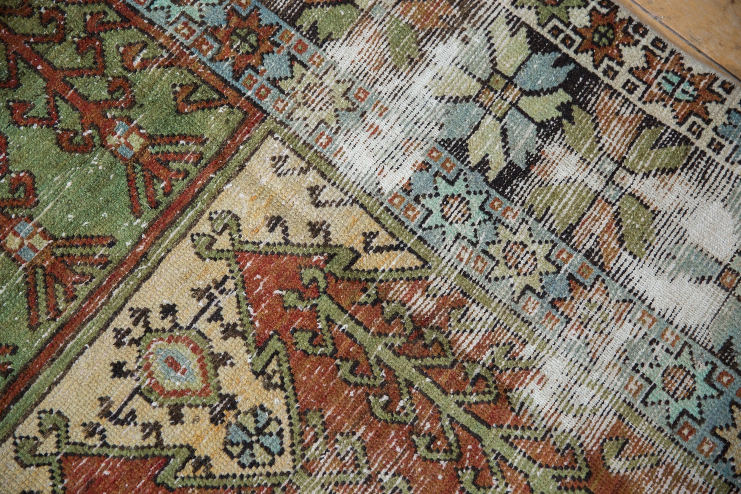 4.5x10.5 Vintage Distressed Oushak Rug Runner