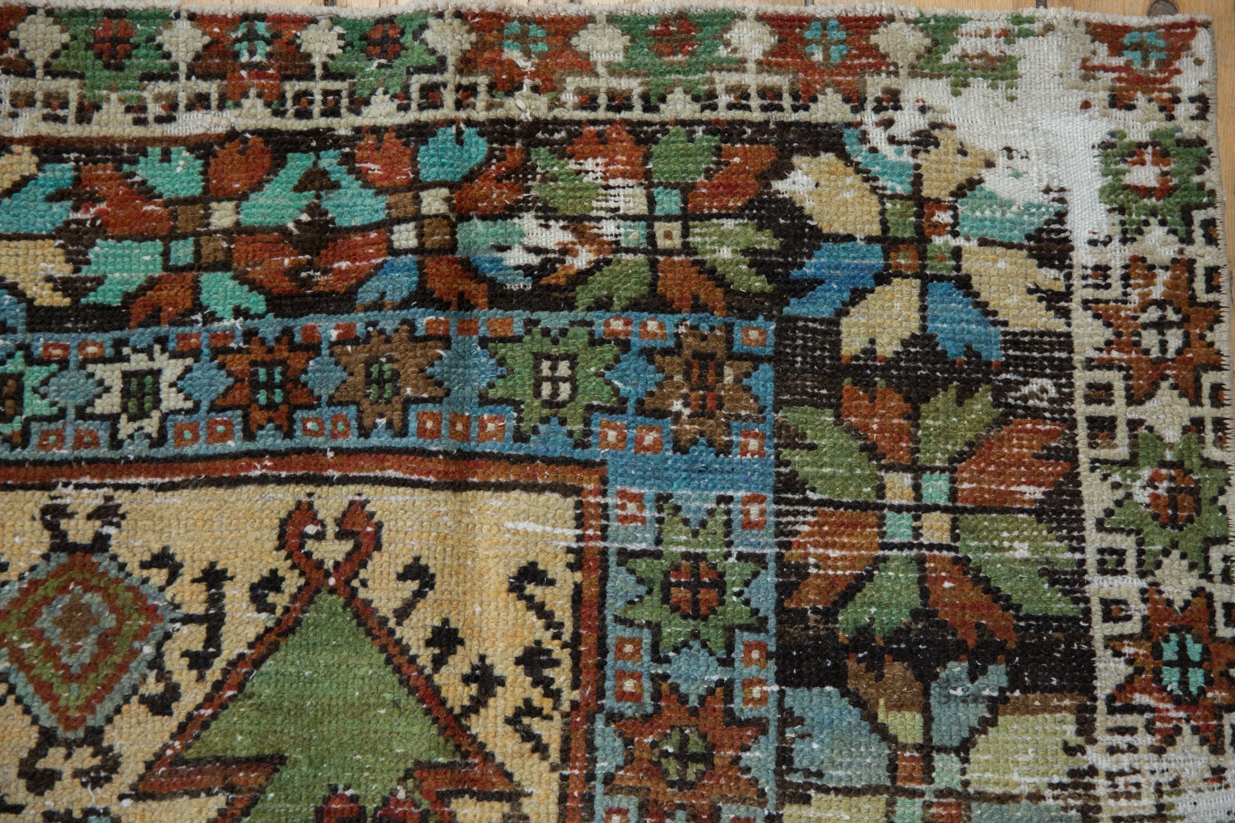 4.5x10.5 Vintage Distressed Oushak Rug Runner