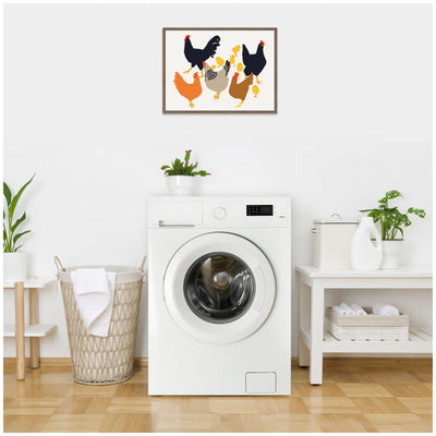 Sylvie Urban Flock Framed Canvas by Hannah Beisang