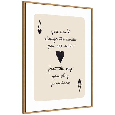 Ace of Heart Cards Positive Quote Expansion by The Creative Bunch Studio Framed Canvas Wall Art Print