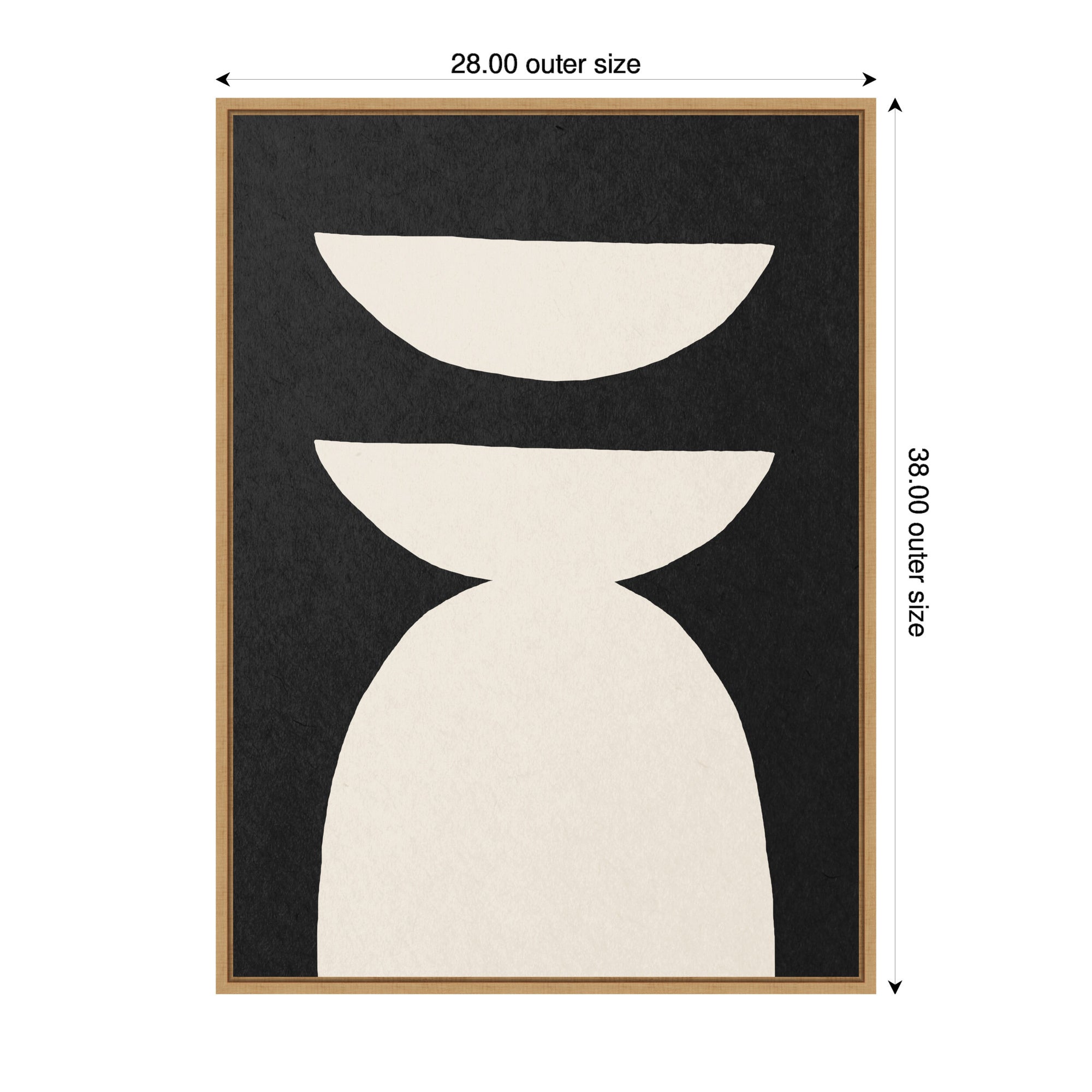 Sylvie White Geometric Abstract Framed Canvas by July Art Prints